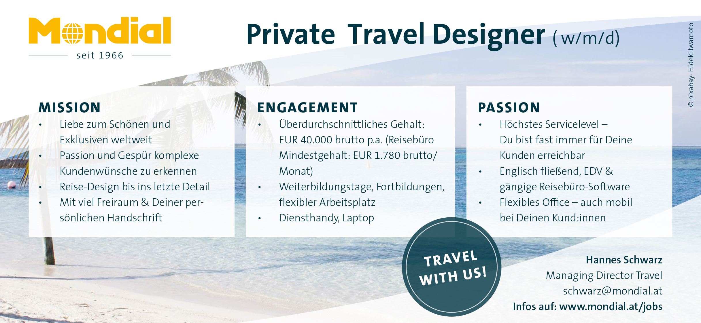 Mondial sucht neue Private Travel Designer (w/m/d)
