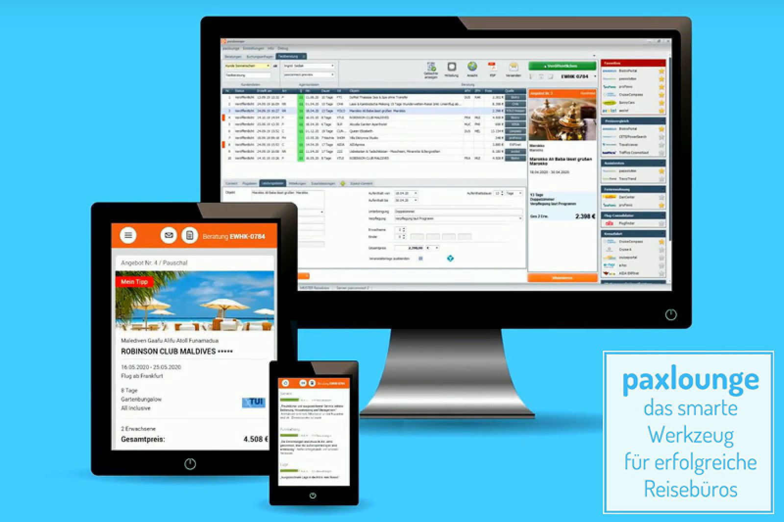 GO Global erweitert Reisebürovertrieb mit paxlounge-Interface