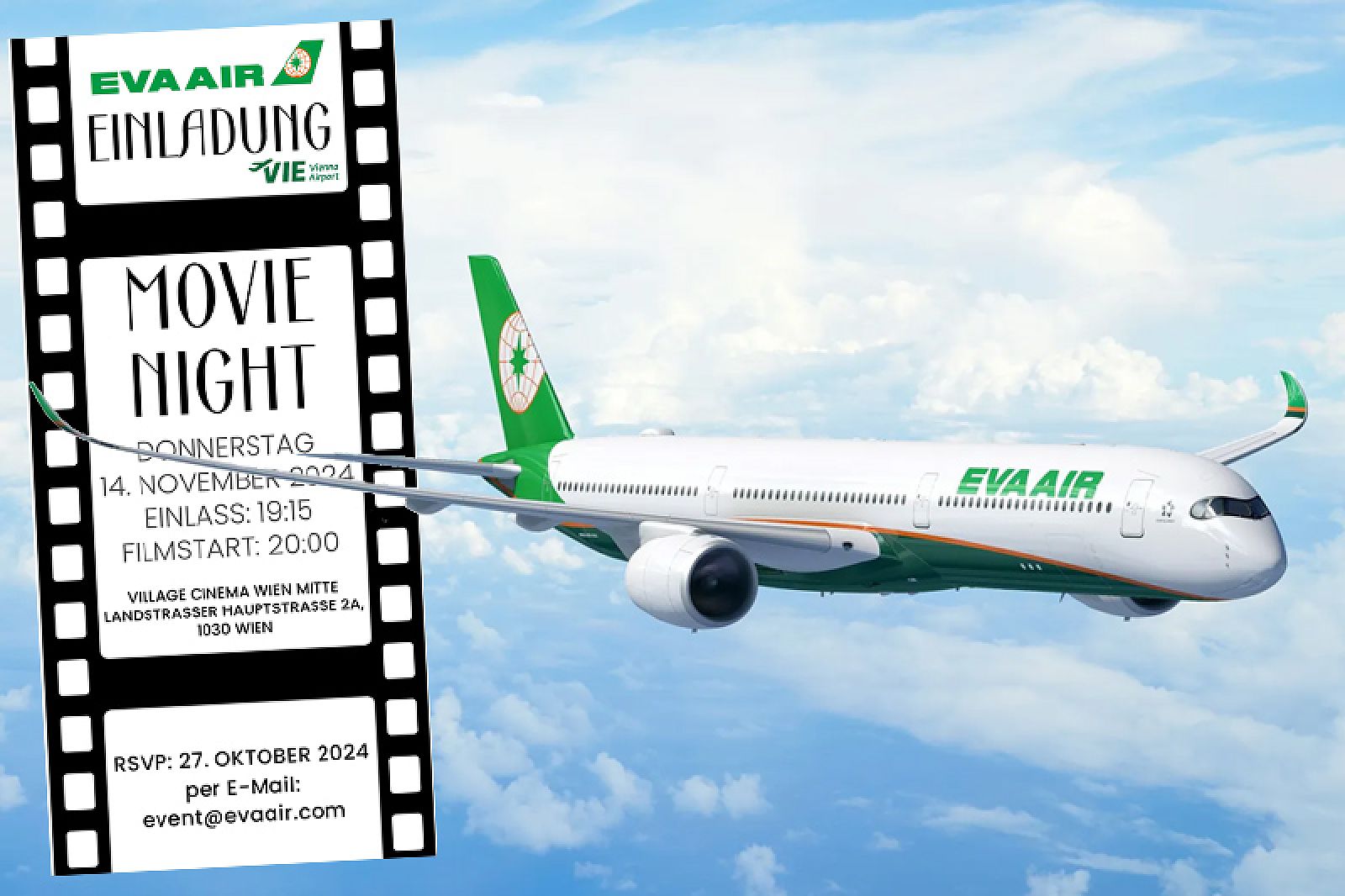 Weihnachtliche Unterhaltung mit EVA Air und „Red One“