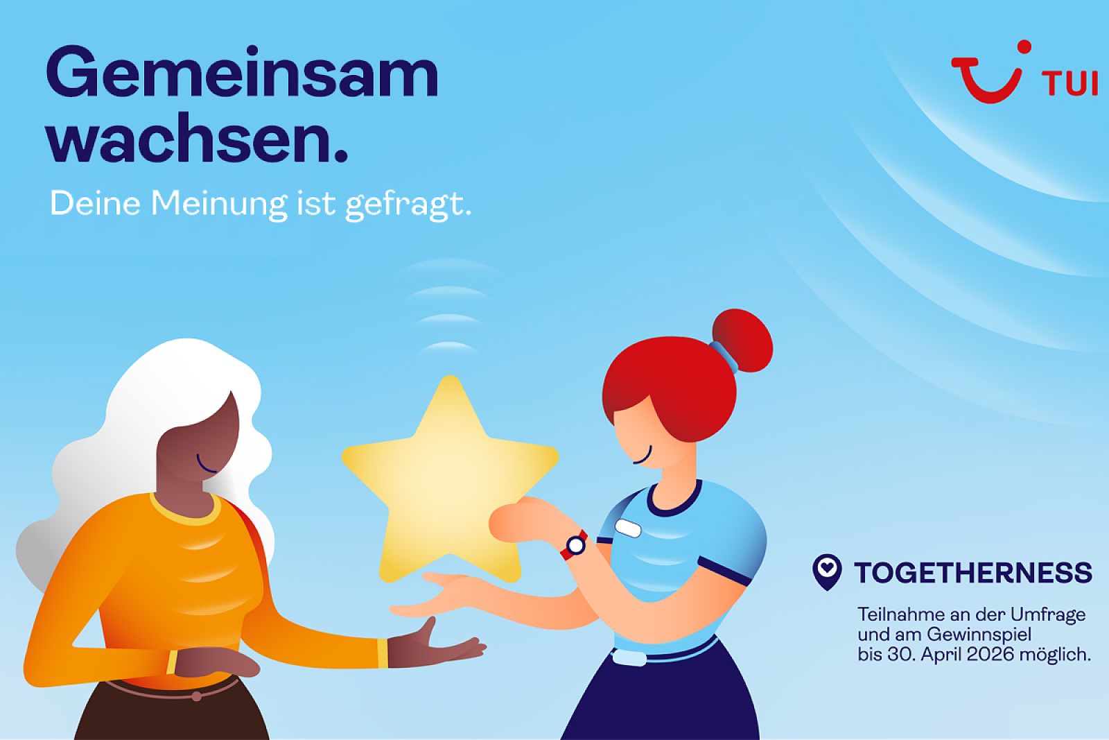 An Zufriedenheitsumfrage teilnehmen und Preise gewinnen